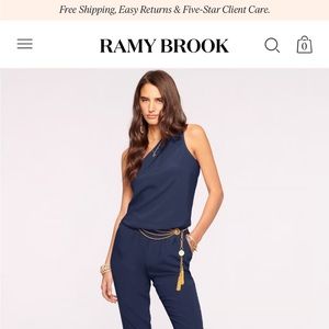 NWT Ramy Brooke one shoulder Lulu jumpsuit